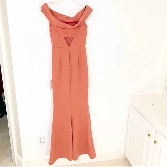 Katie May Dress Legacy Cut Out Off Shoulder Bridesmaid Maxi Size S NWT - Picture 9 of 16